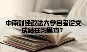 中南财经政法大学自考论文成绩在哪里查？